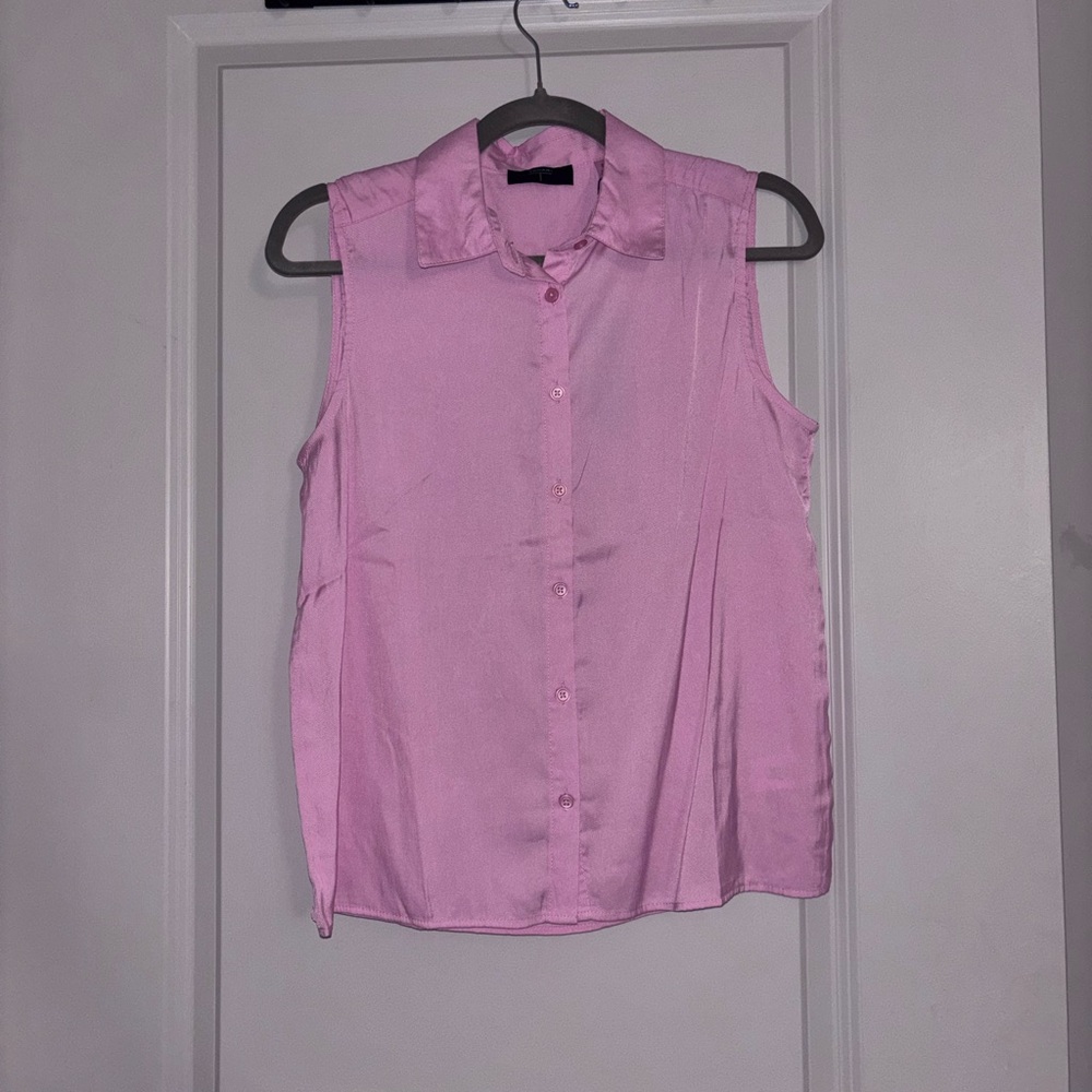 T Tahari Pink Sleeveless Blouse
